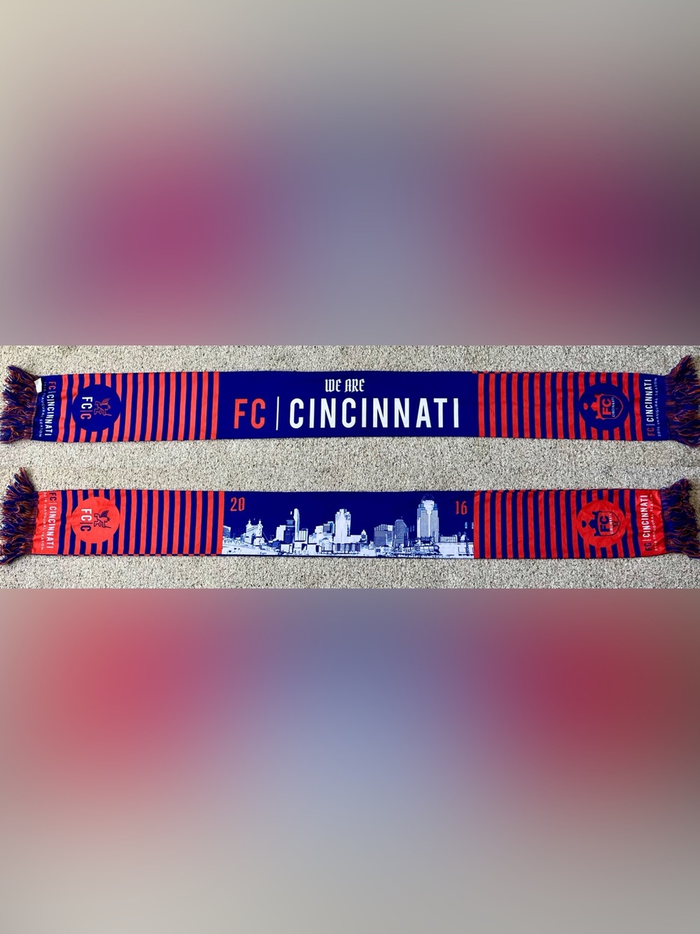 FC Cincinnati 2016 Inaugural Season Soccer Scarf